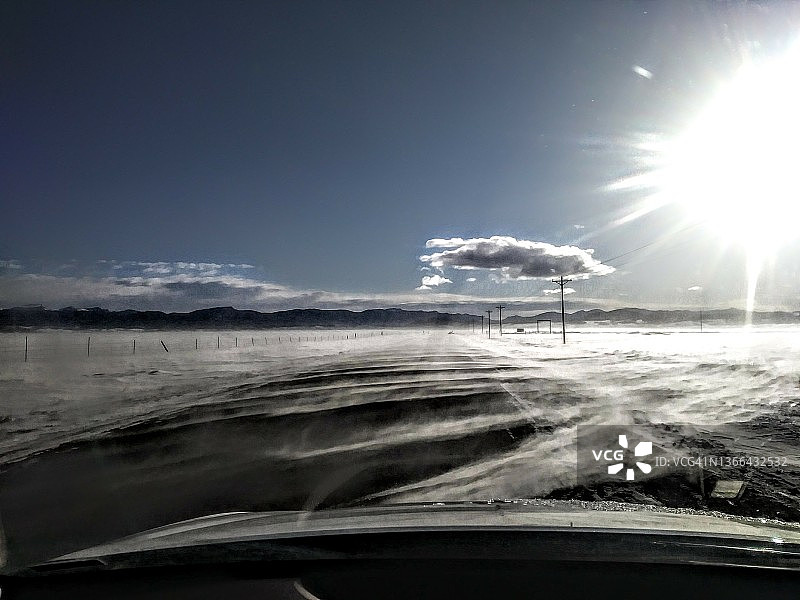 科罗拉多州285号公路上的黑冰图片素材