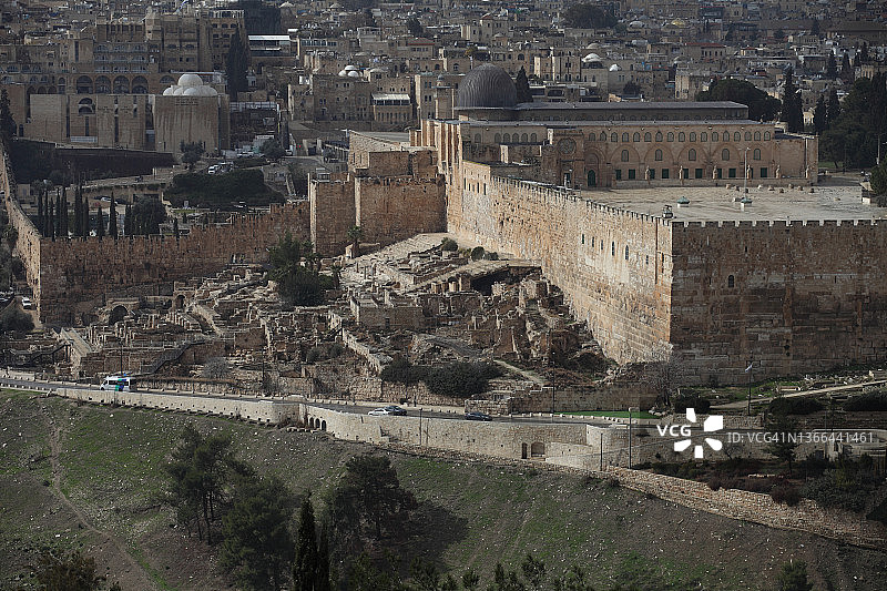 圣殿山脚下考古公园中的奥费尔图片素材