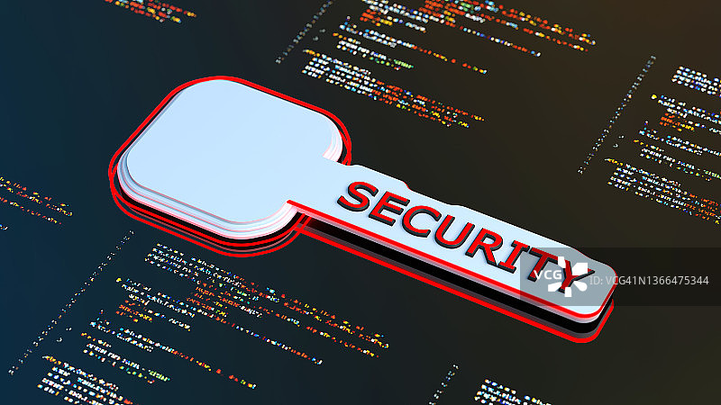 数字安全密钥：密码和数据保护抽象背景图片素材