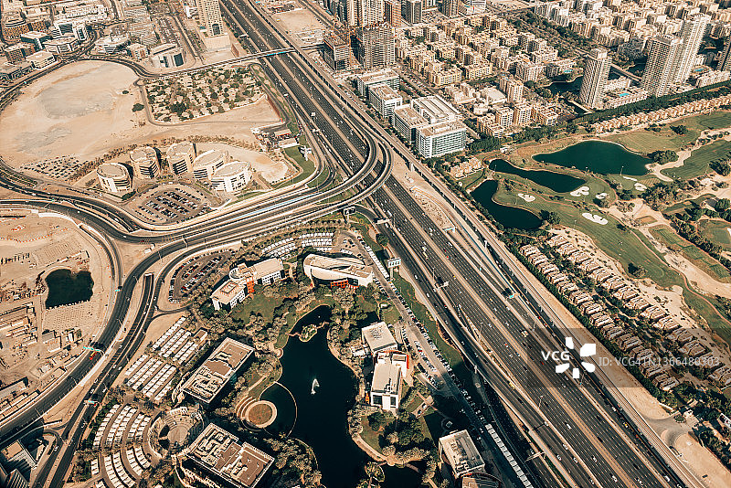 迪拜建筑鸟瞰图图片素材