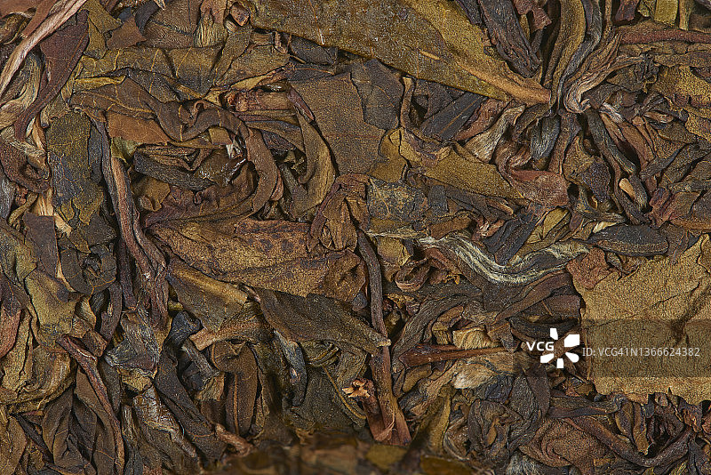 砖形普洱茶特写图片素材