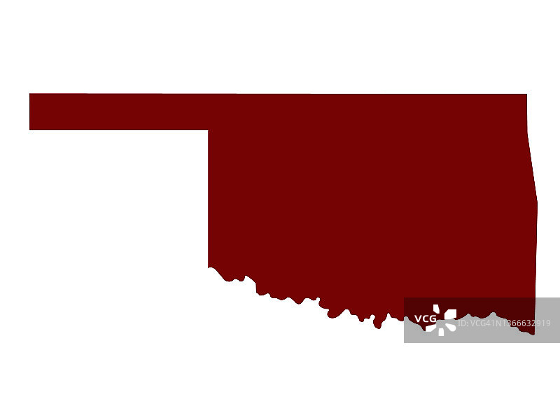 俄克拉何马州地图图片素材