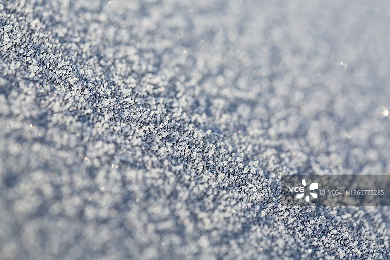 表面霜冻的特写镜头图片素材