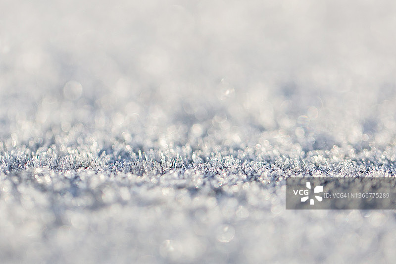 表面霜冻的特写镜头图片素材