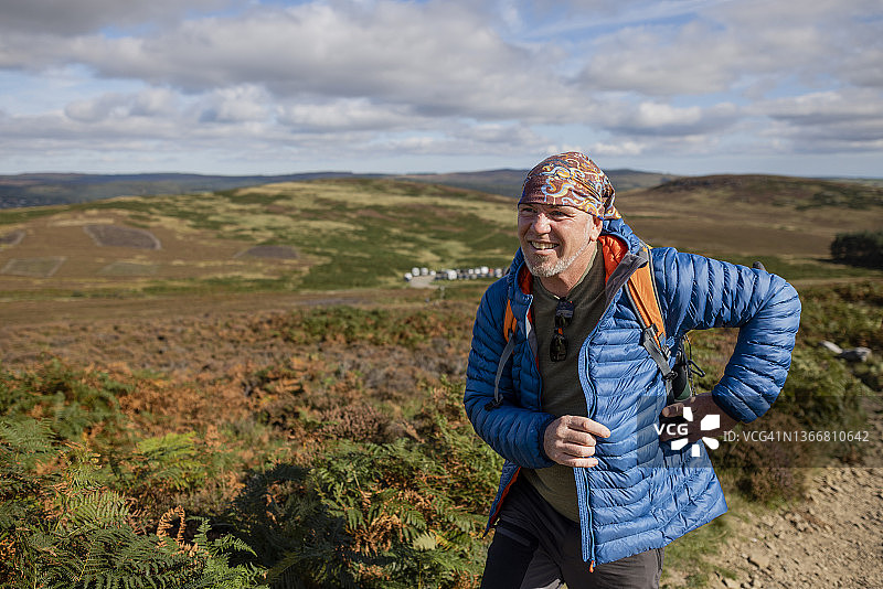 一次正念步行图片素材