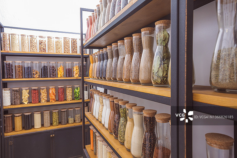 零浪费杂货店展示柜图片素材