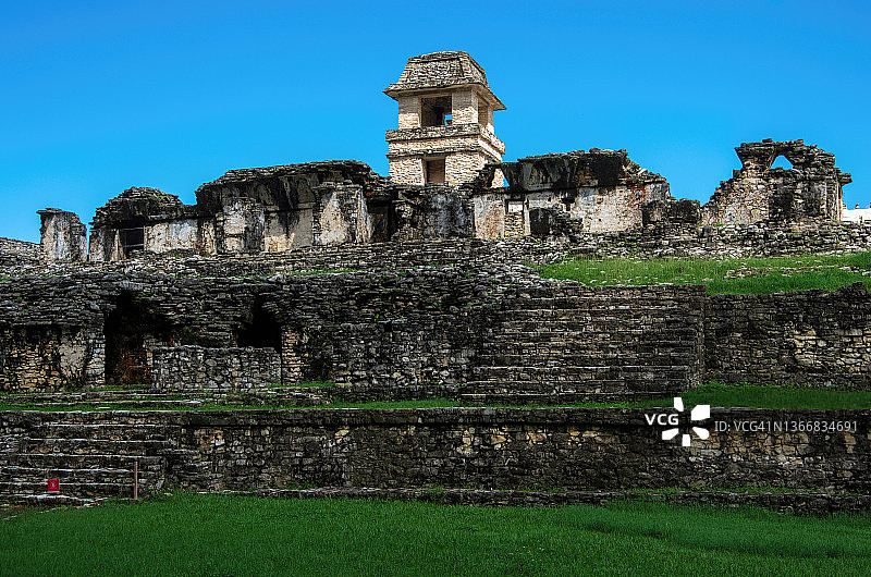 墨西哥帕伦克宫殿建筑群图片素材
