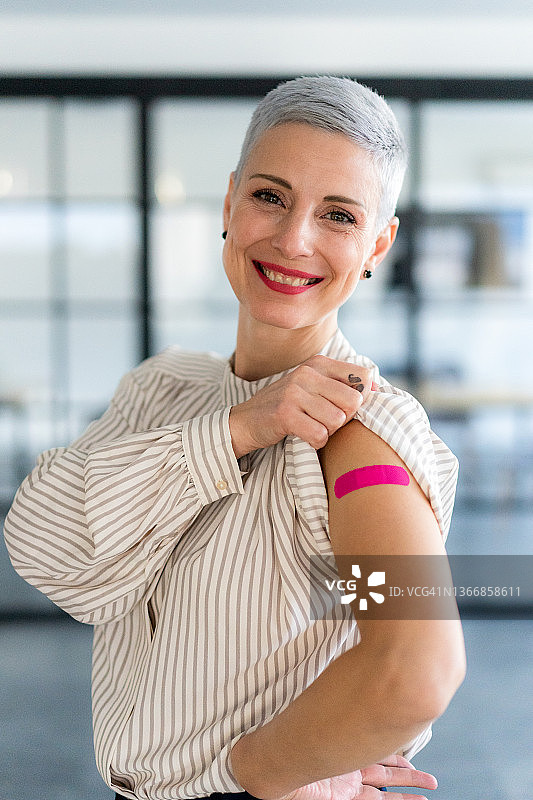 已接种新冠疫苗图片素材