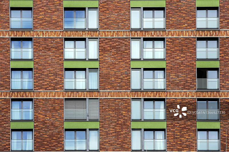 德国北莱茵-威斯特法伦州杜塞尔多夫媒体港的建筑立面图片素材