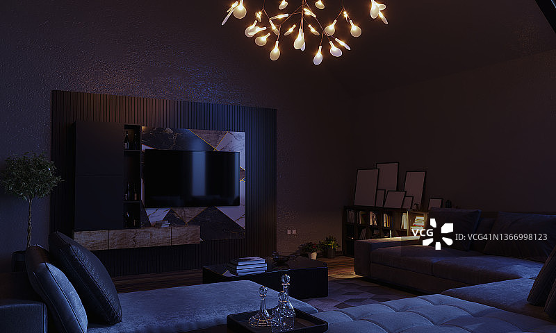 豪华客厅内饰图片素材