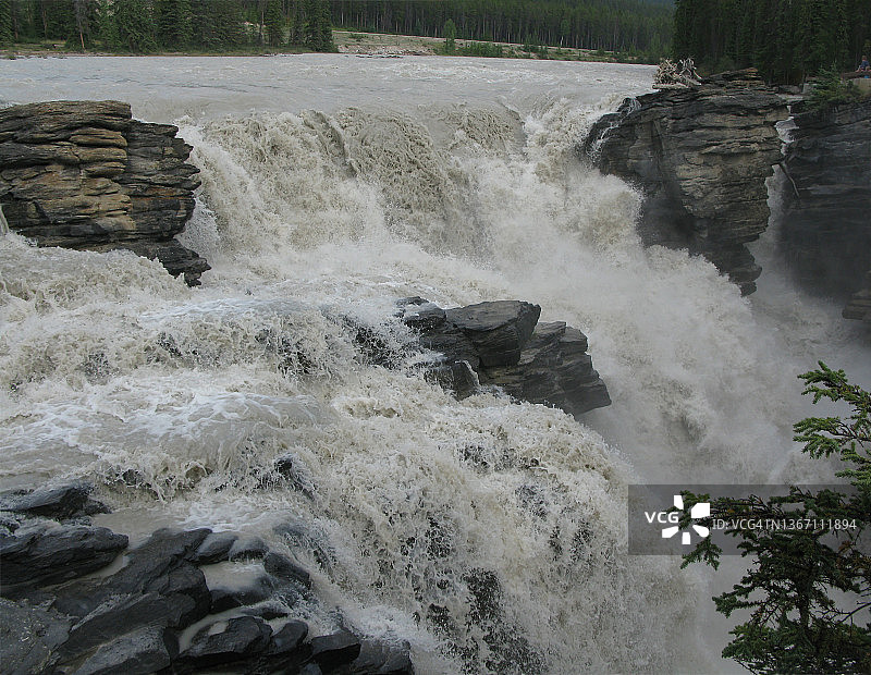 加拿大艾伯塔省阿萨巴斯卡瀑布(7)图片素材