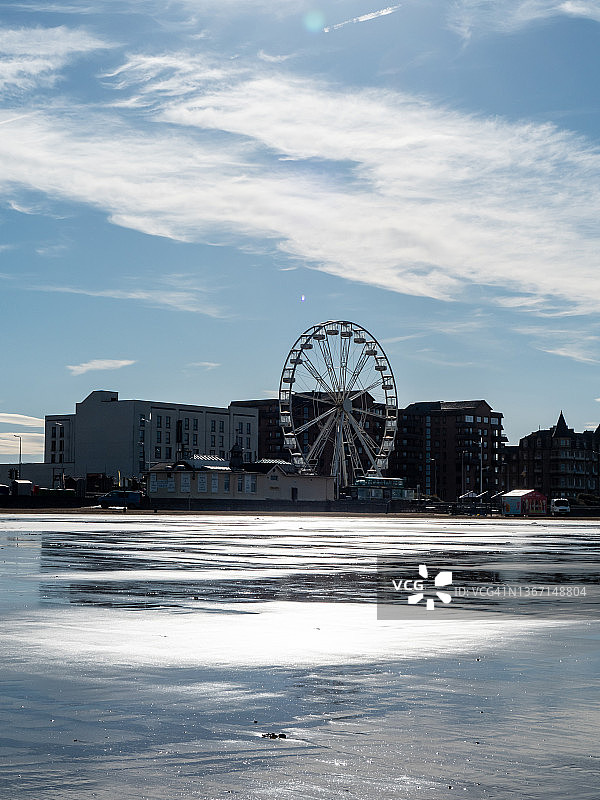 韦斯顿超级 mare 海滨和大转轮图片素材
