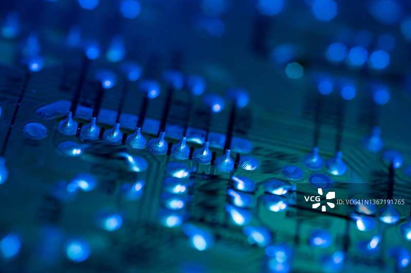 电子芯片特写图片素材