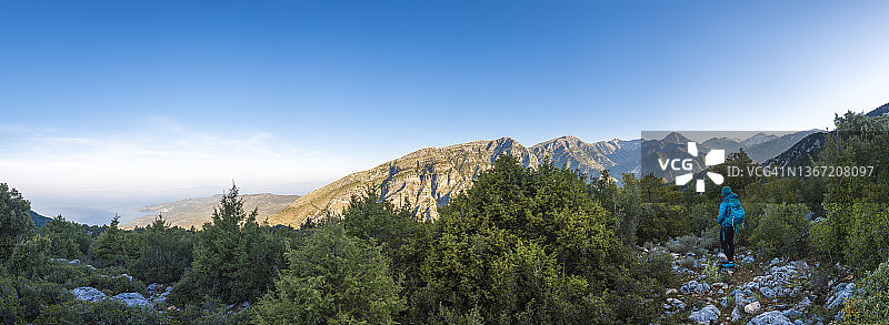 地中海徒步旅行图片素材