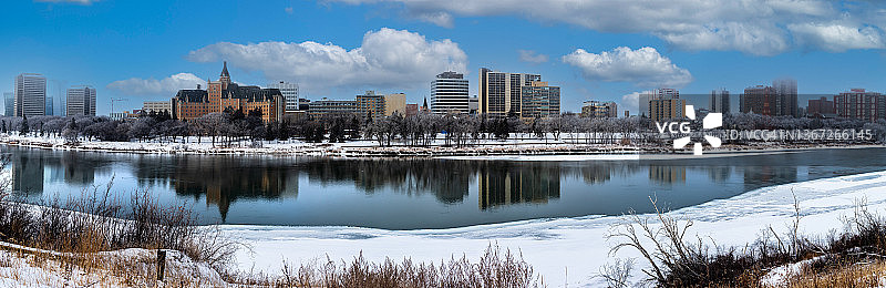 加拿大萨斯喀彻温省萨斯卡通城市景观图片素材
