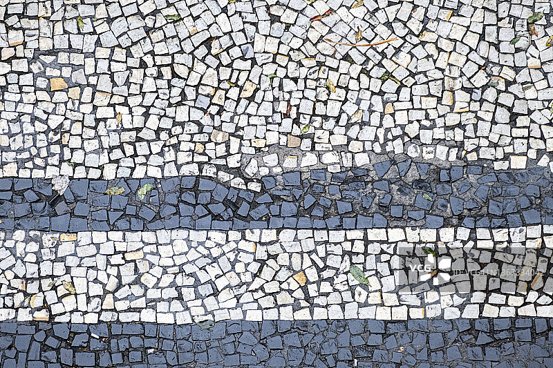 葡萄牙风格的单色图案路面图片素材
