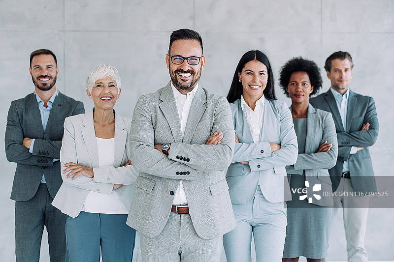 成功的商业团队。图片素材