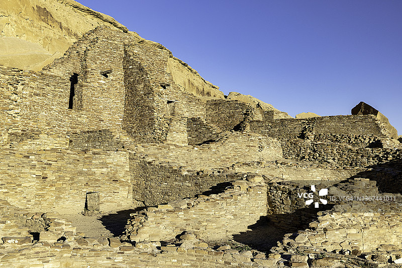 新墨西哥州查科文化国家历史公园的普韦布洛博尼托图片素材