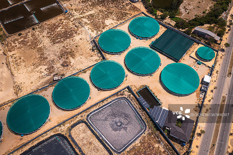 宁福省的虾苗湖养殖场图片素材