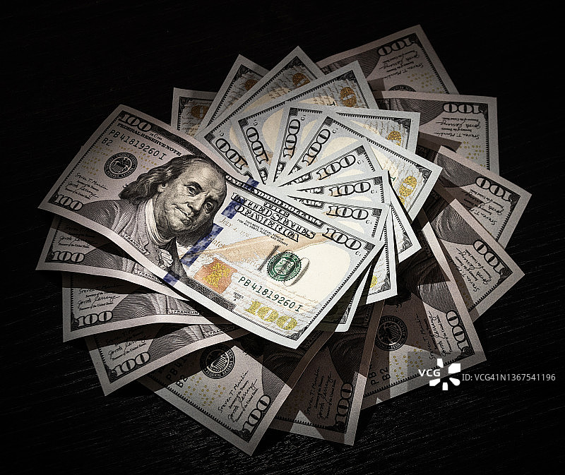 100美元纸币图片素材