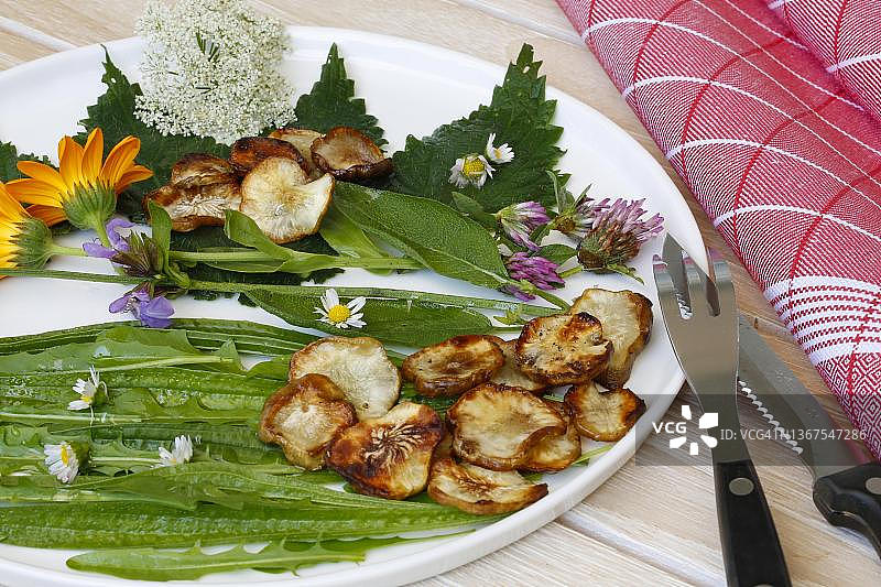 巴登美食：菊芋配野菜沙拉图片素材