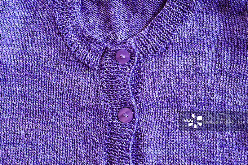 紫色针织毛衣细节图片素材