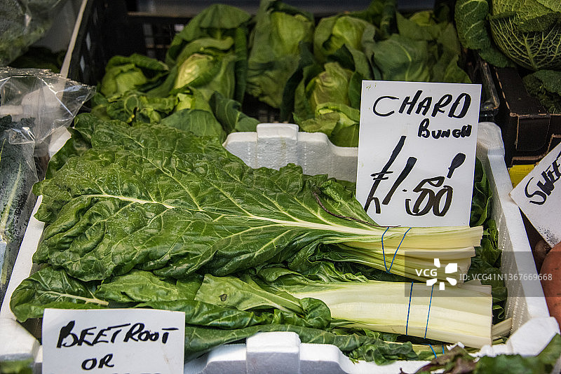 市场上出售的莙荙菜图片素材