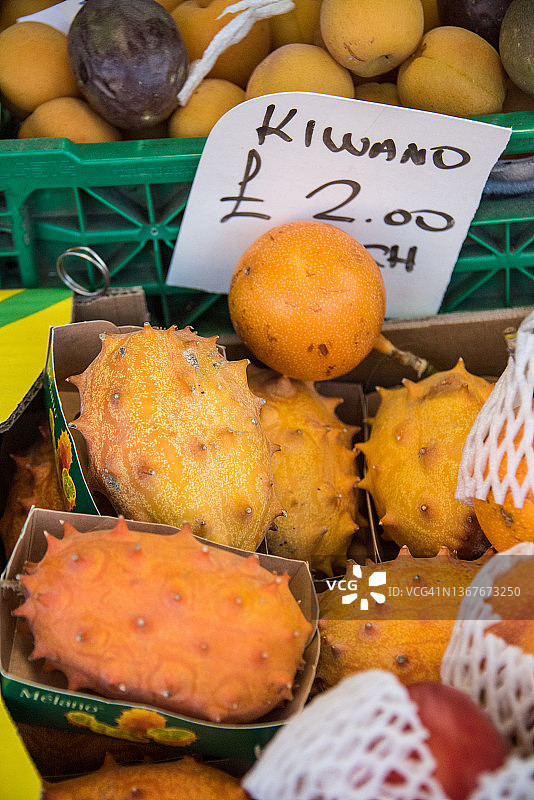 水果店出售的角瓜图片素材