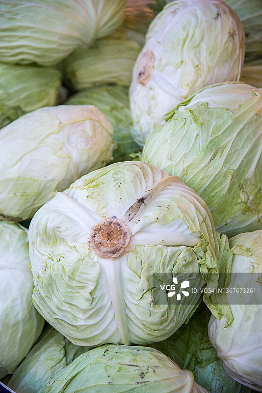 蔬菜店出售的土耳其卷心菜图片素材