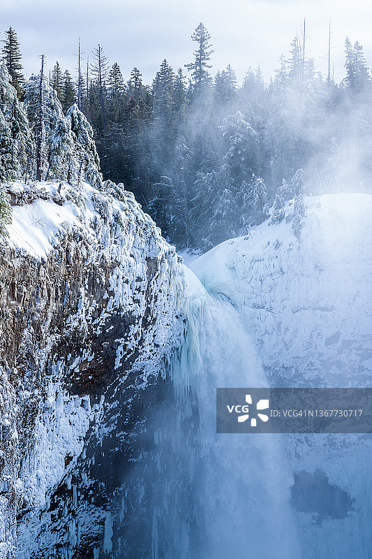 冬季海尔姆肯瀑布图片素材