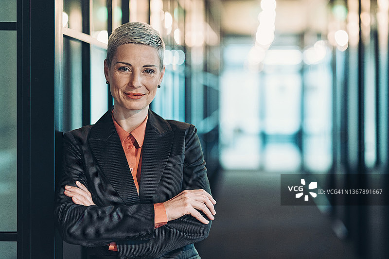 一个自信的女商人的肖像图片素材