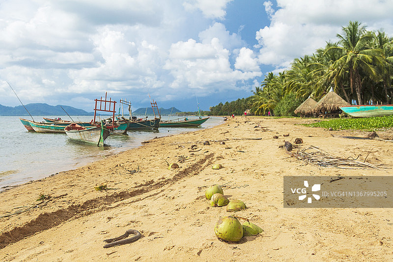 柬埔寨白马省昂科海滩图片素材