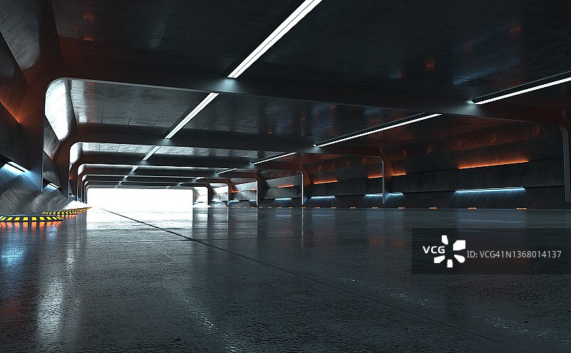 未来主义室内概念建筑图片素材