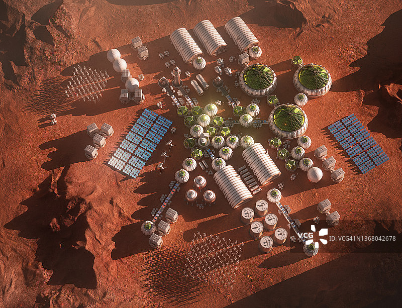 火星殖民地基础设施图片素材