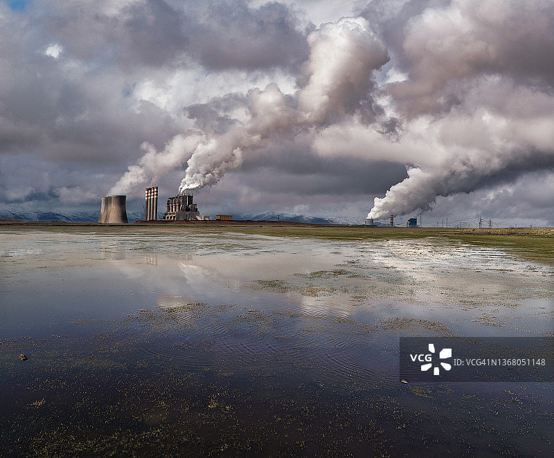 燃煤电厂与环境污染图片素材