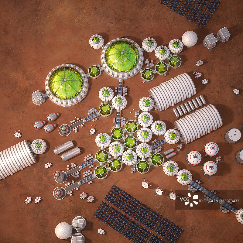 火星殖民地基础设施图片素材