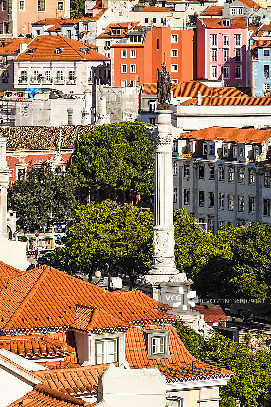 里斯本佩德罗四世广场远景图片素材