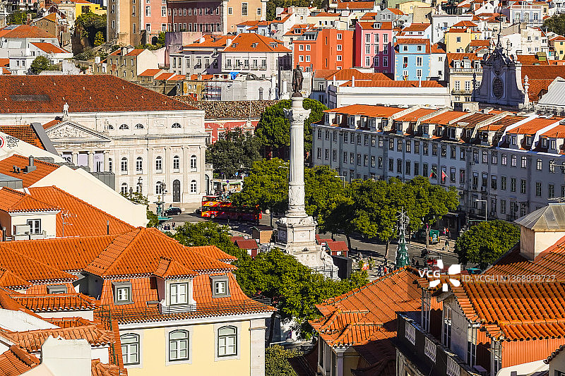里斯本佩德罗四世广场远景图片素材