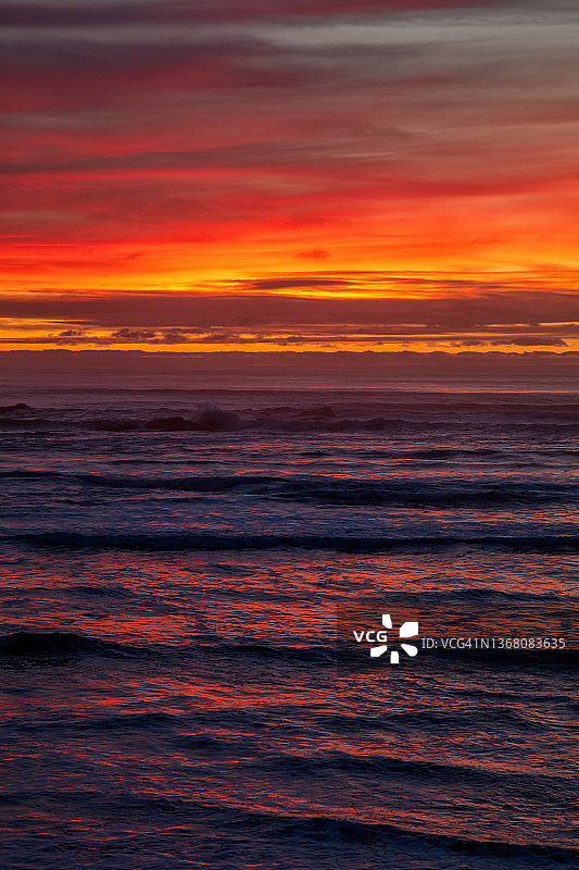 卡拉洛克海滩的冬季日落（竖版）图片素材