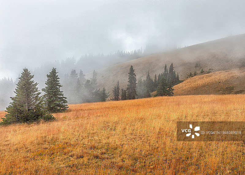 云雾中的飓风岭图片素材