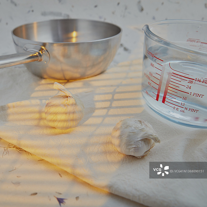 烹饪大蒜图片素材