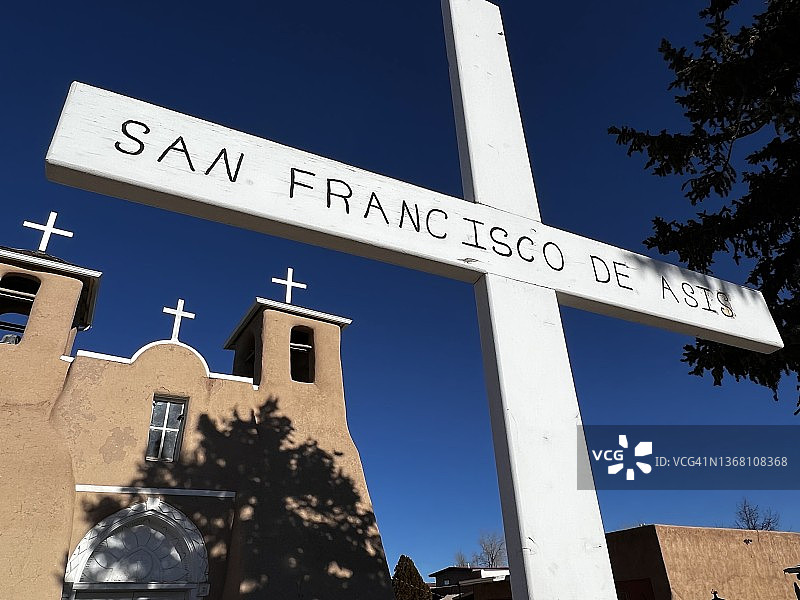 新墨西哥州兰乔德陶斯圣弗朗西斯科教堂图片素材