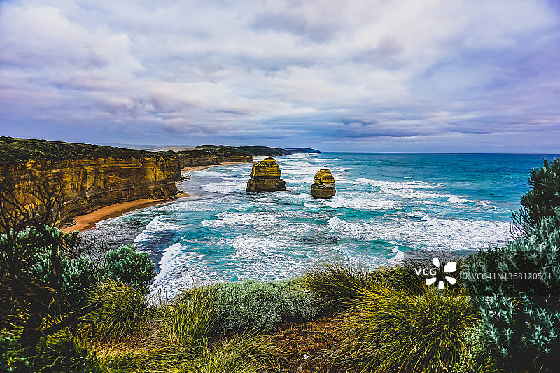 澳大利亚美丽的海洋和悬崖图片素材