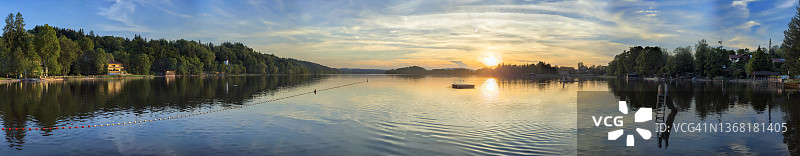 施塔费尔湖全景，上巴伐利亚，德国图片素材