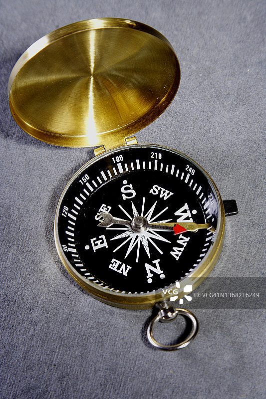 指南针盒子的特写图片素材