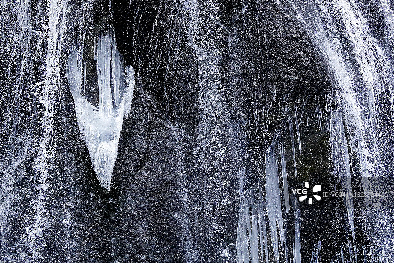 瀑布与冰柱图片素材