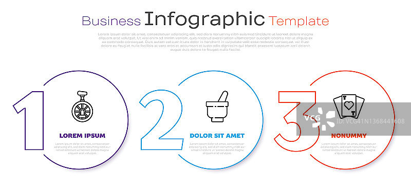 独轮车、研钵、纸牌组合banner矢量模板图片素材