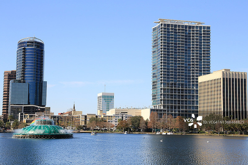 奥兰多市中心天际线（白天）图片素材