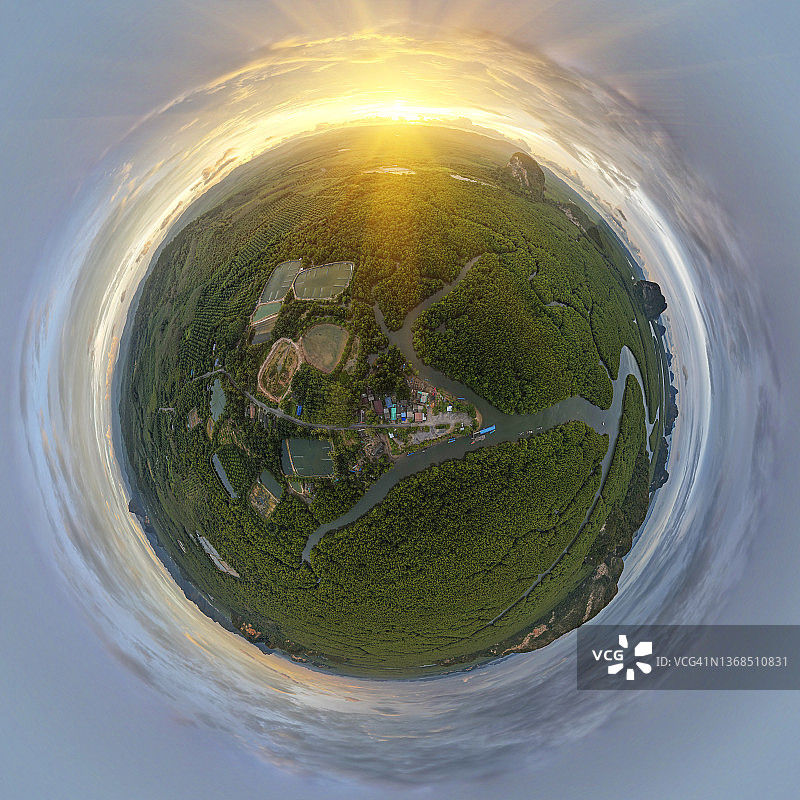 鸟瞰星球特效图片素材