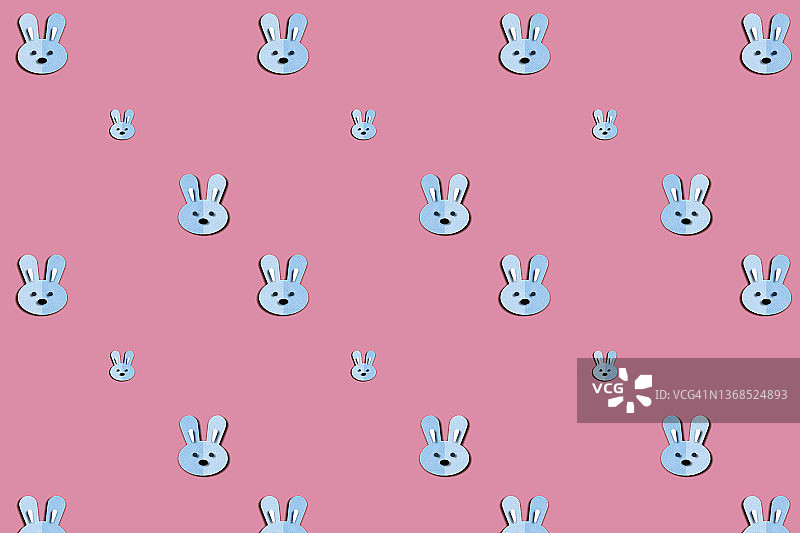 粉色复活节兔子无缝图案图片素材